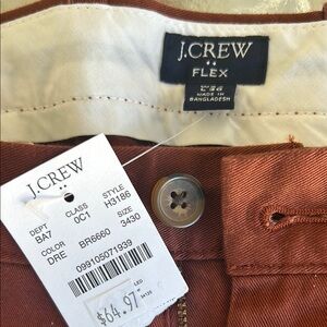 J. Crew Flex Chinos in Rust